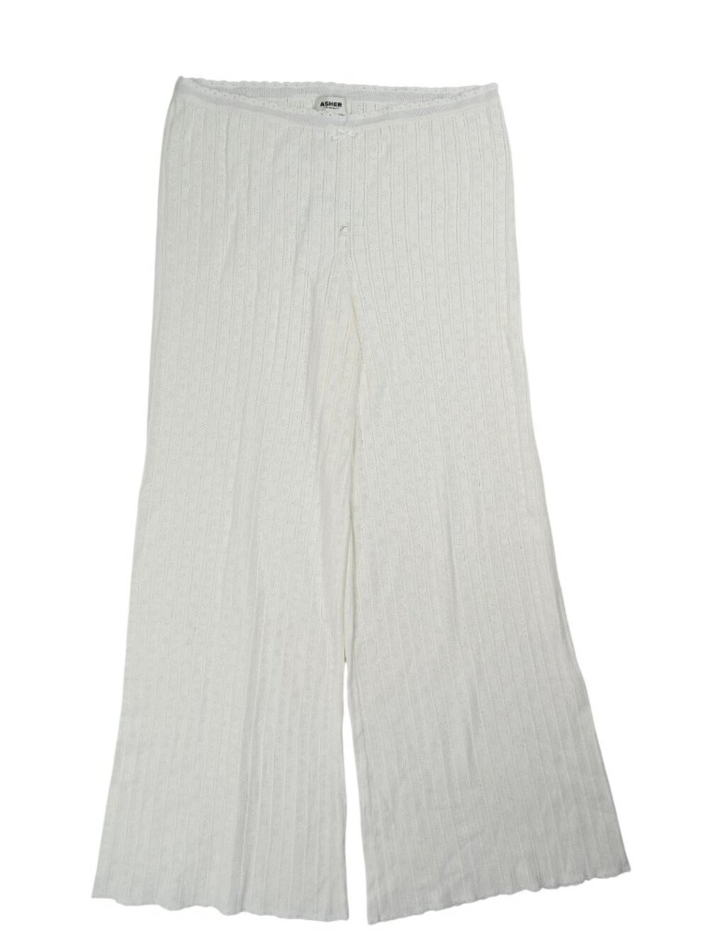 ASHER Paloma Pointelle Pant in White